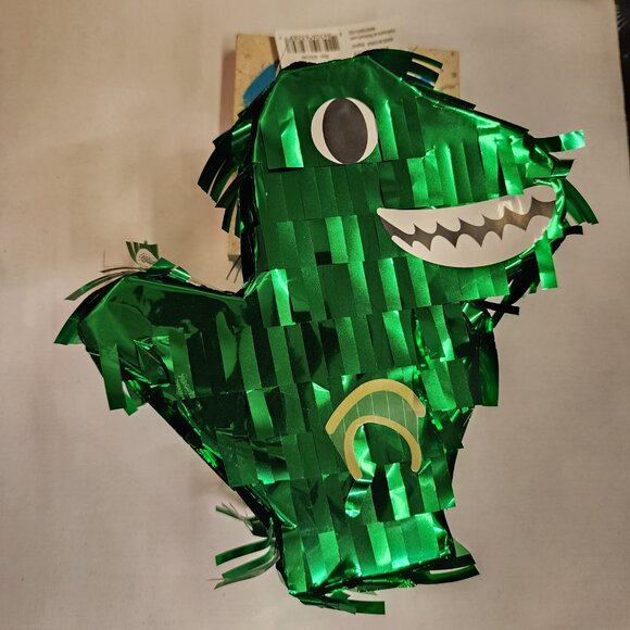 Green Mini Foil Dino Pinata - Picture 3 of 5